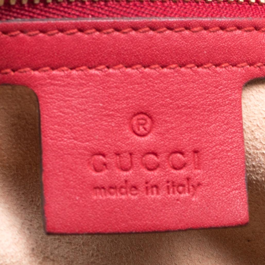Gucci Multicolor/Red Bloom Print Supreme Canvas and Leather Shopper Tote Damen