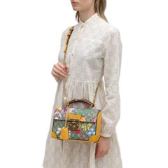 Gucci Multicolor Small GG Flora Bamboo Padlock Bag