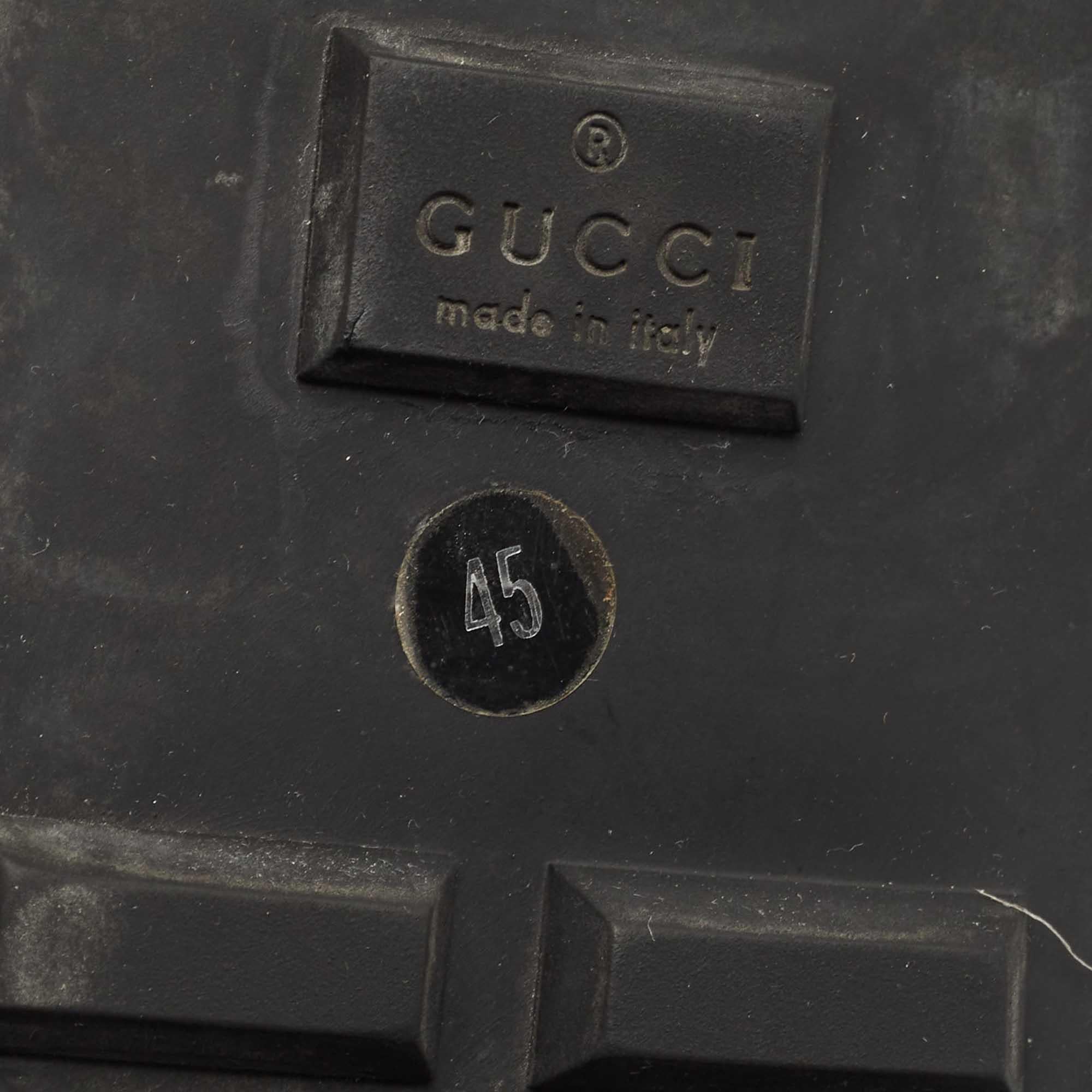 Gucci Multicolor Schlangenhaut und Canvas Oxford Sneakers Größe 45 im Angebot 4