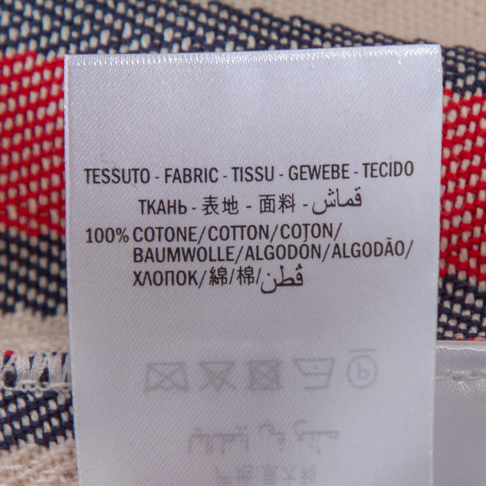 Gucci Multicolor Striped Twill Button Front A-Line Skirt L 1