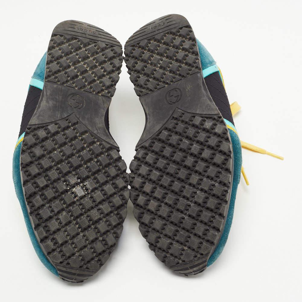 Gucci Multicolore Suede and Canvas Caro Trainer Sneakers Size 40 en vente 1