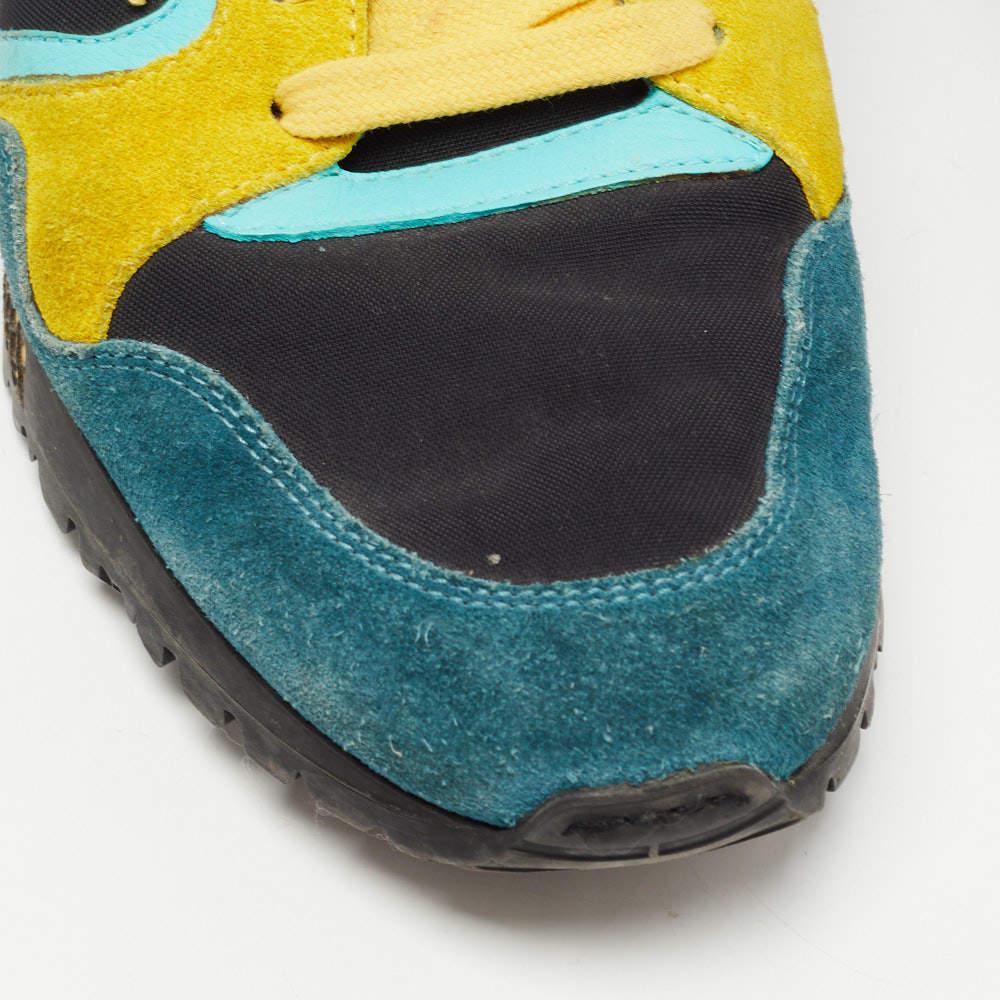 Gucci Multicolore Suede and Canvas Caro Trainer Sneakers Size 40 en vente 2