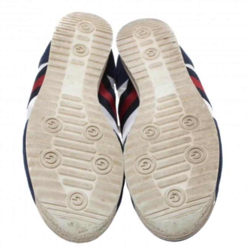 Baskets basses Gucci en daim et nylon multicolore à lacets, taille 39 Pour femmes en vente