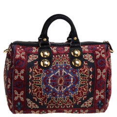 Gucci Multicolor Tapestry Fabric Large Babouska Boston Bag