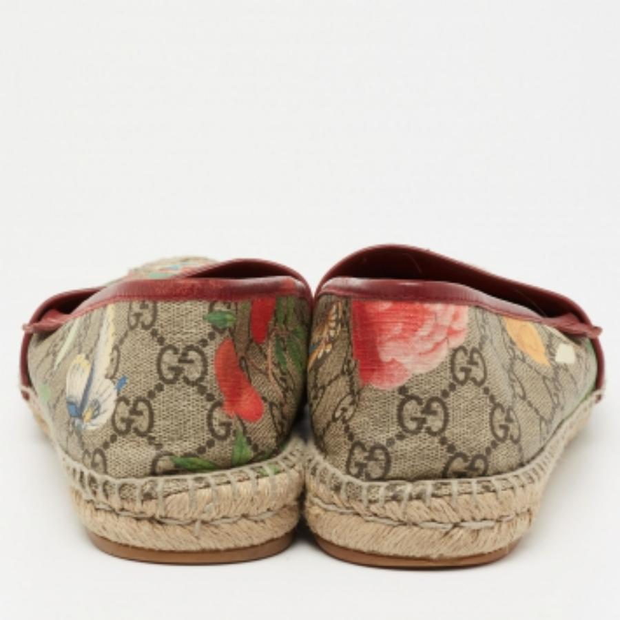 De las mujeres Alpargatas planas de lona Gucci Tian Print GG Supreme multicolor Talla 41.5 en venta