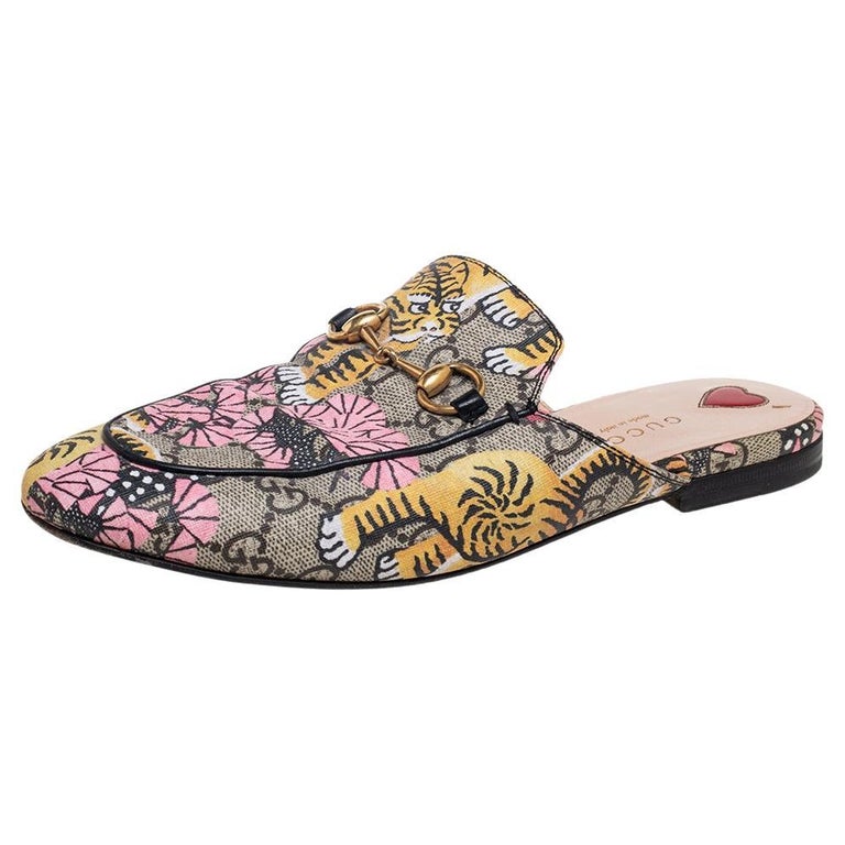 gucci mules tiger