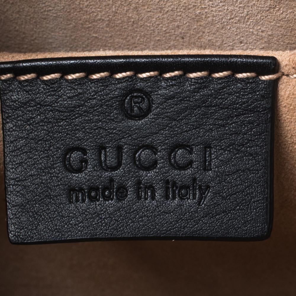 Gucci Multicolor Tokyo Embroidered Satin and Leather Medium Dionysus Bamboo Top  In Good Condition In Dubai, Al Qouz 2
