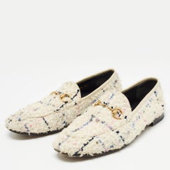 Gucci - mocassini Jordaan Horsebit Slip On in tweed multicolore - misura 38,5