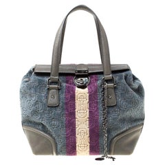 Gucci Multicolor Samt Horsebit Treasure Kleine Boston Tasche