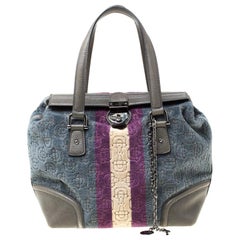 Gucci Multicolor Velvet Horsebit Treasure Small Boston Bag