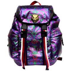 Gucci Multicolor waterproof brocade fabric Backpack