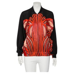 Gucci Multicolored Lurex Jacquard & Silk Zip Front Jacket S
