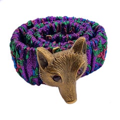 GUCCI Multicolored Wolf Head Belt