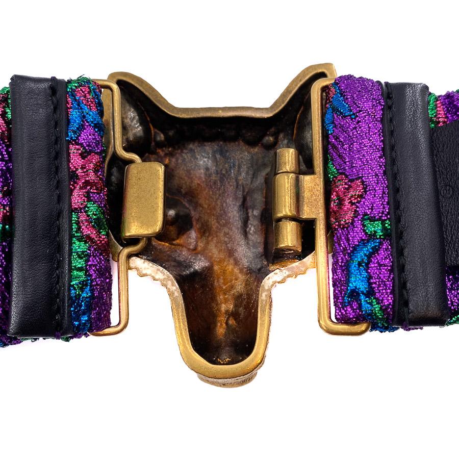 GUCCI Multicolored Wolf Head Belt at 