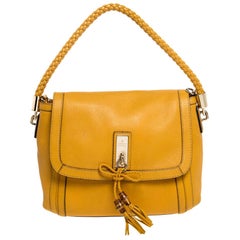 Gucci Mustard Leather Bella Flap Shoulder Bag