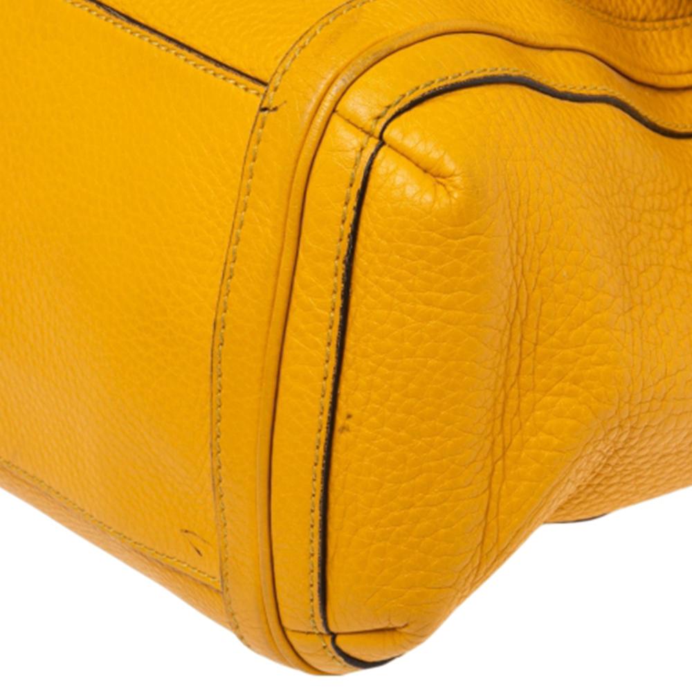 Gucci Mustard Leather Flap Bella Shoulder Bag 2