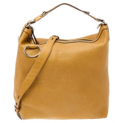 Gucci Mustard Leather Large Icon Bit Hobo