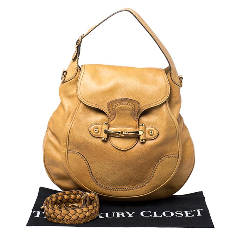 Gucci Mustard Leather Large New Pelham Horsebit Shoulder Bag 4