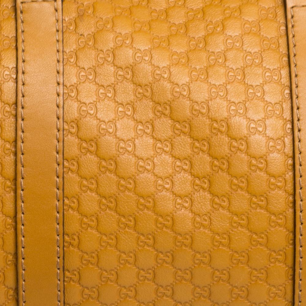 Gucci Mustard Microguccissima Leather Medium Joy Boston Bag In Good Condition In Dubai, Al Qouz 2