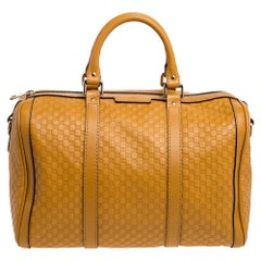 Gucci Mustard Microguccissima Leather Medium Joy Boston Bag