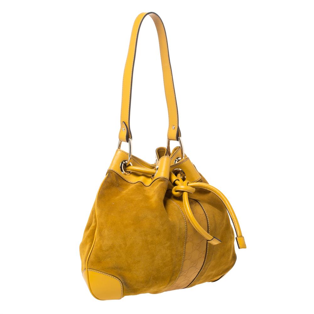 mustard suede bag