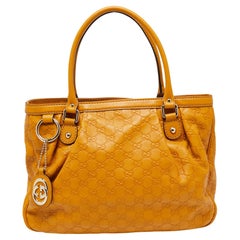 Gucci Mustard Yellow Guccissima Leather Sukey Tote