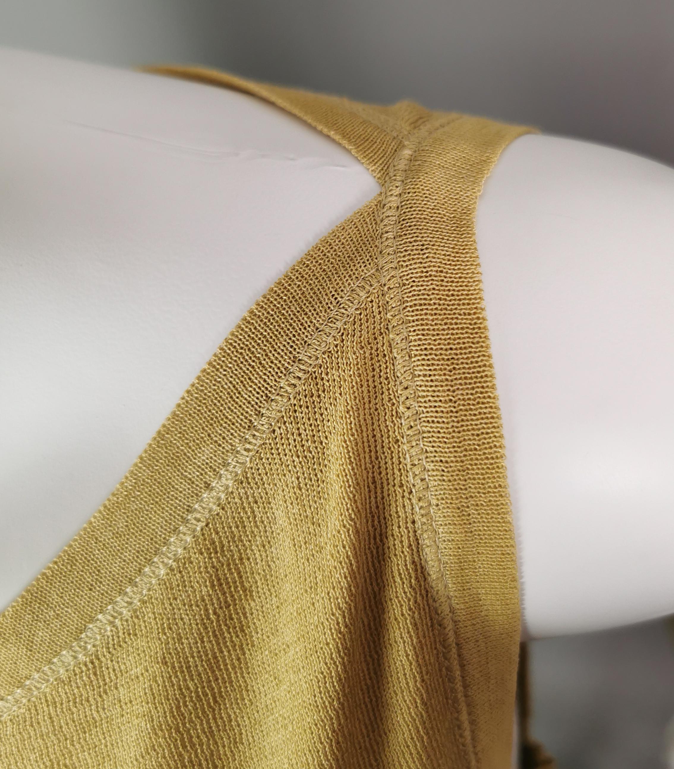 Women's Gucci mustard yellow ladies tank top, cami, vest top, Silk blend  For Sale