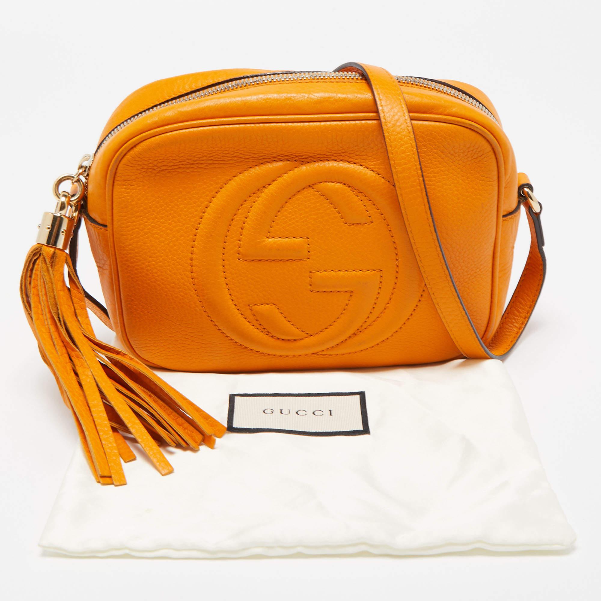Gucci Mustard Yellow Leather Small Soho Disco Shoulder Bag 8