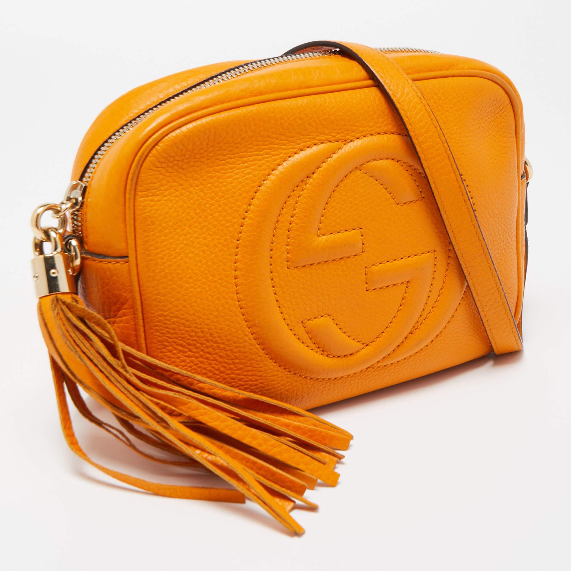 Gucci Mustard Yellow Leather Small Soho Disco Shoulder Bag 6