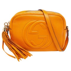 Gucci Mustard Yellow Leather Small Soho Disco Shoulder Bag