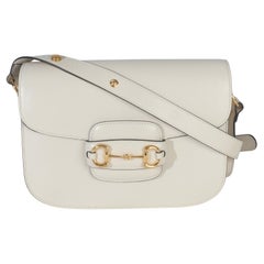 Gucci Mystic White Azalea Calfskin Horsebit Small 1955 Shoulder Bag