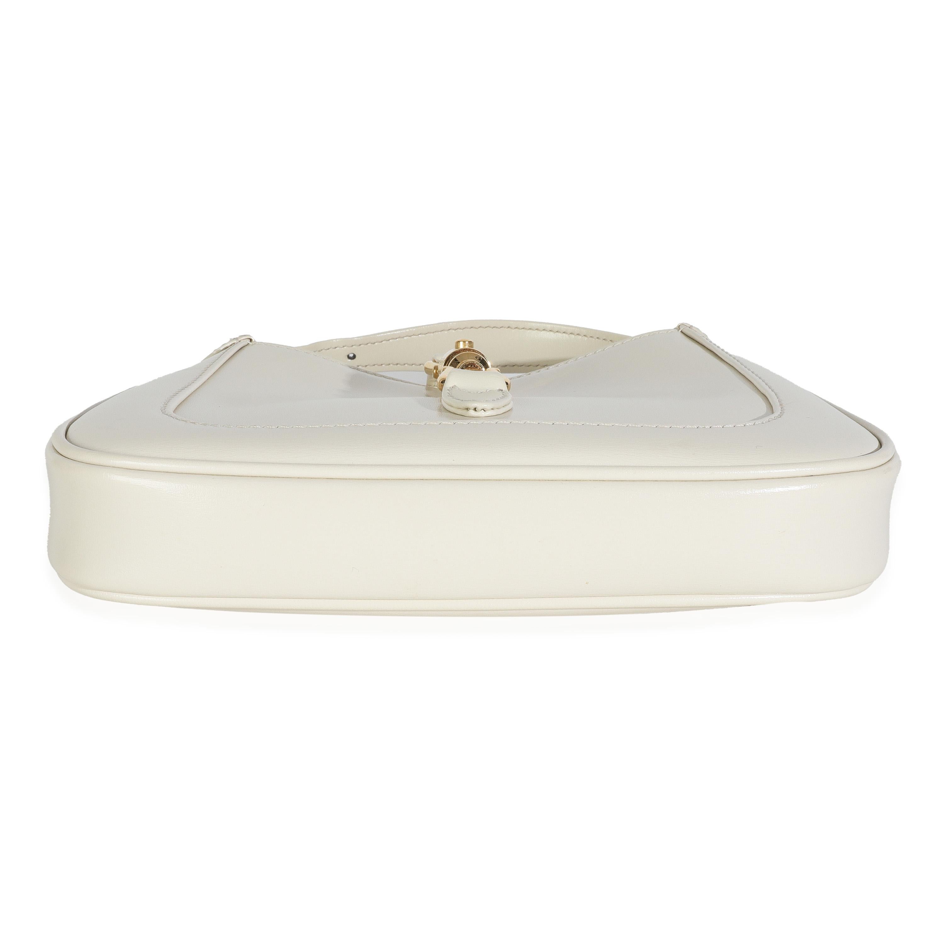 Donna Mini Jackie 1961 Hobo in pelle di vitello Dyana Lux di Gucci in versione Mystic White. in vendita
