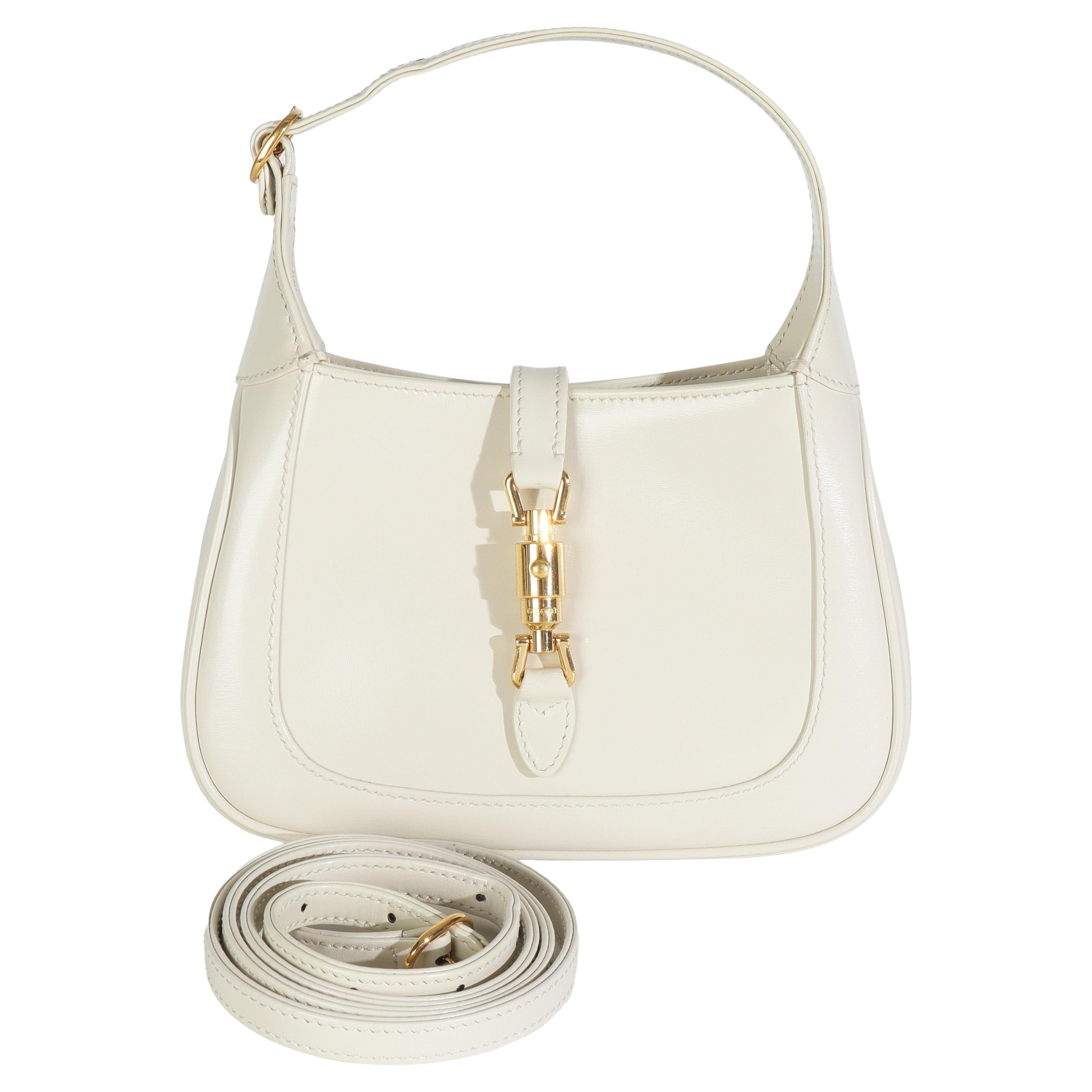 Mini Jackie 1961 Hobo in pelle di vitello Dyana Lux di Gucci in versione Mystic White. in vendita