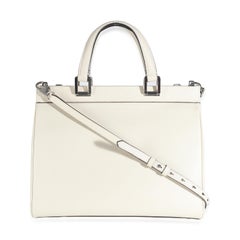 Gucci Mystic White Grainy Calfskin Medium Zumi Top Handle Bag