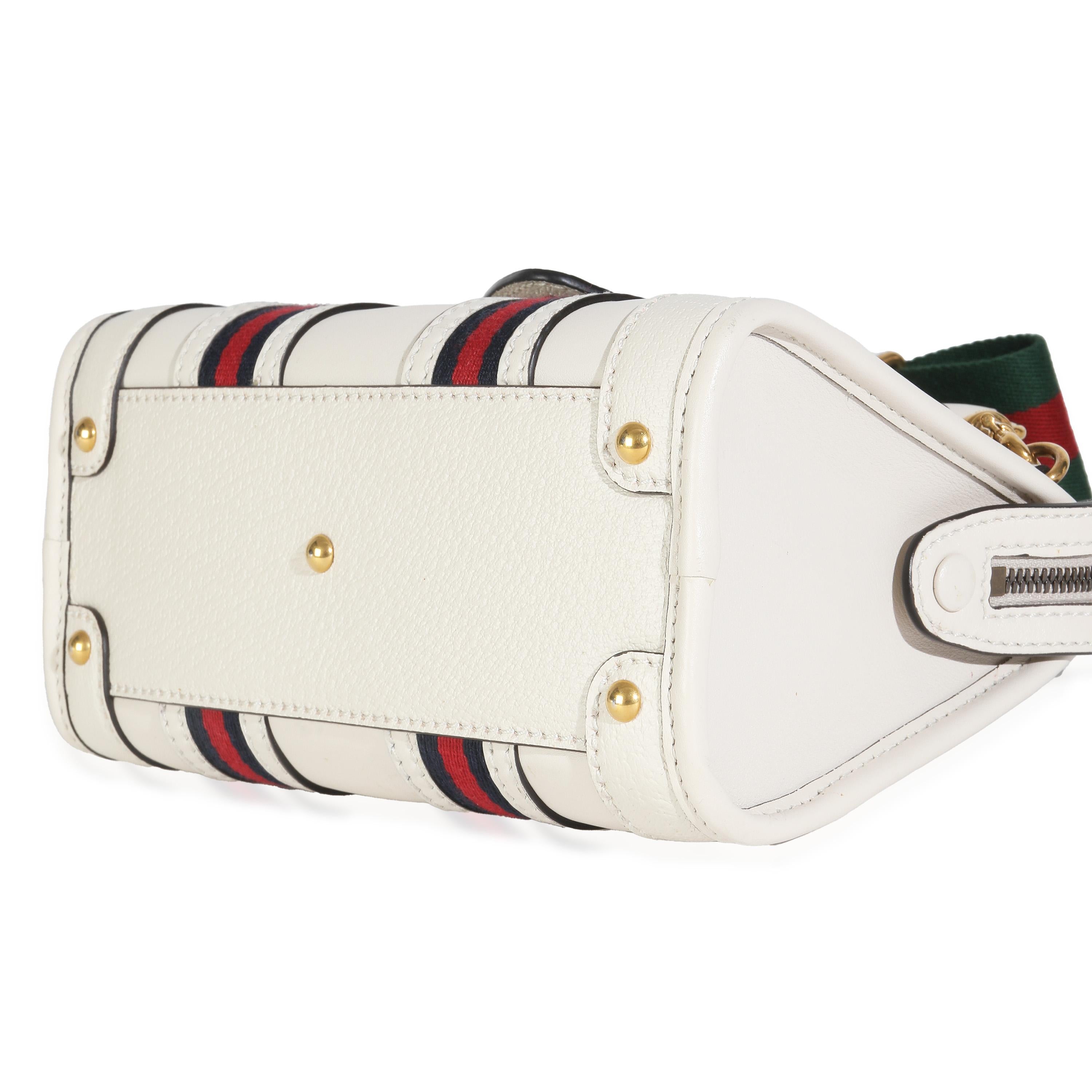 Gucci Mystic White Koi Calfskin Small Bauletto Duffle Top Handle Bag Bon état - En vente à New York, NY
