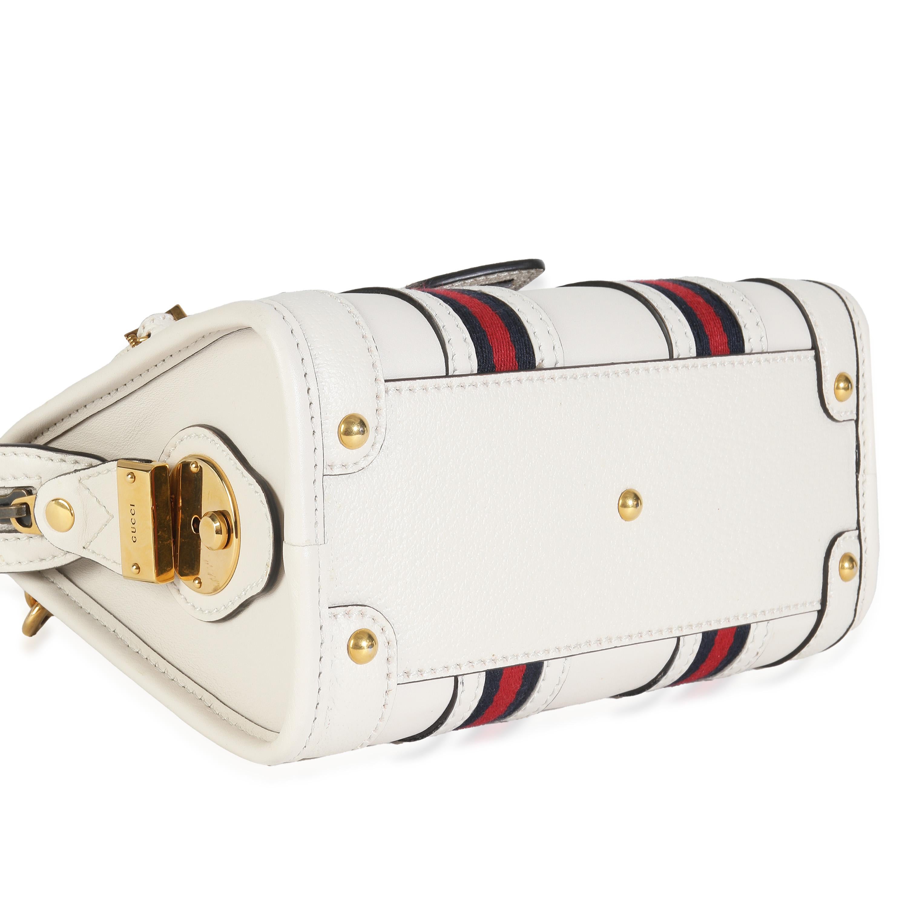 Gucci Mystic White Koi Calfskin Small Bauletto Duffle Top Handle Bag Pour femmes en vente