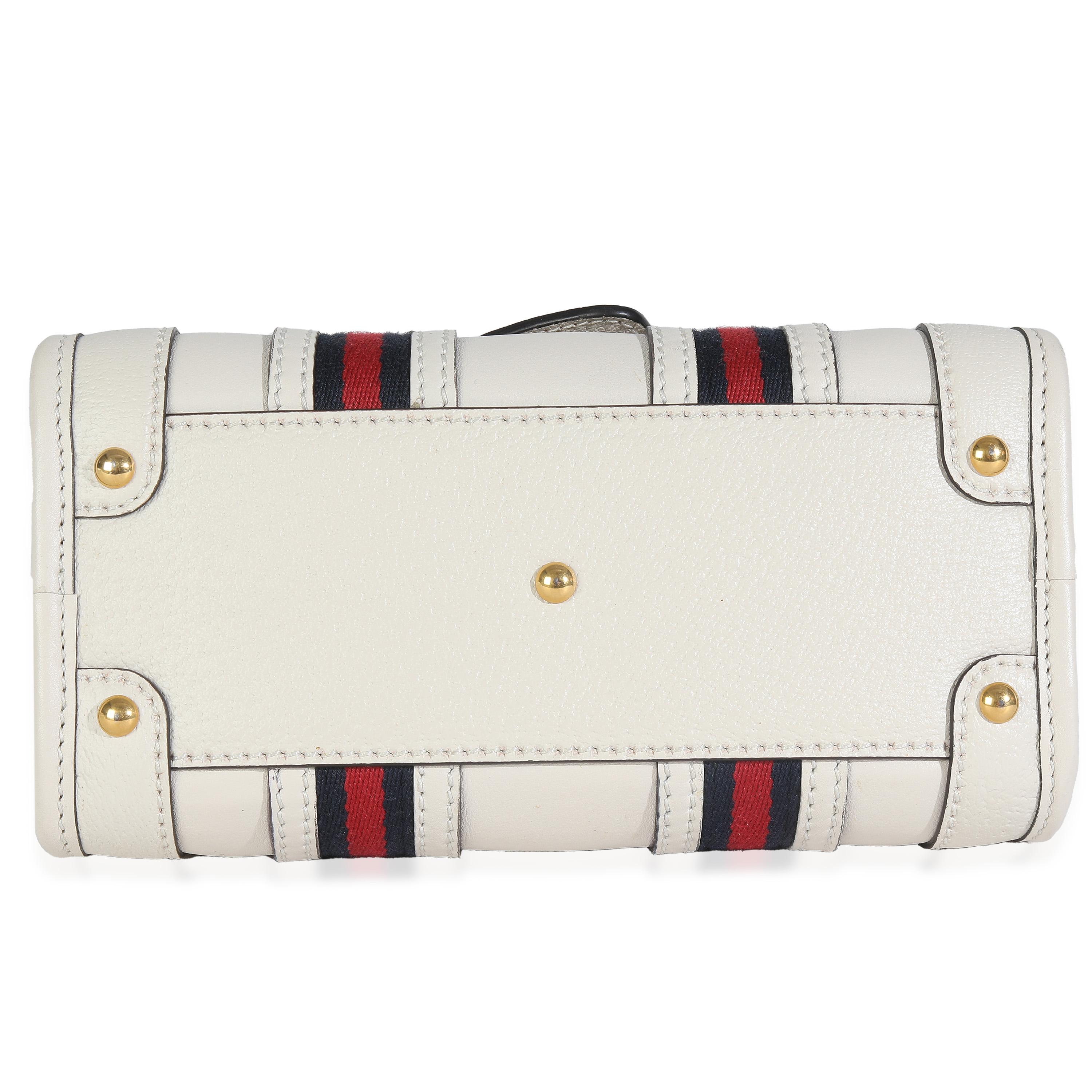 Gucci Mystic White Koi Calfskin Small Bauletto Duffle Top Handle Bag en vente 1