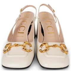 GUCCI Mystic white leather 2021 BABY 75 Slingbacks Shoes 39