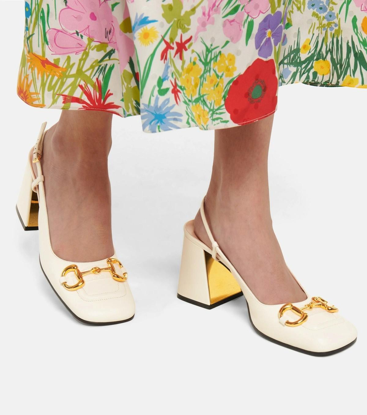 GUCCI Mystic Blanco cuero 2021 BABY Zapatos Slingbacks 36 en venta 7