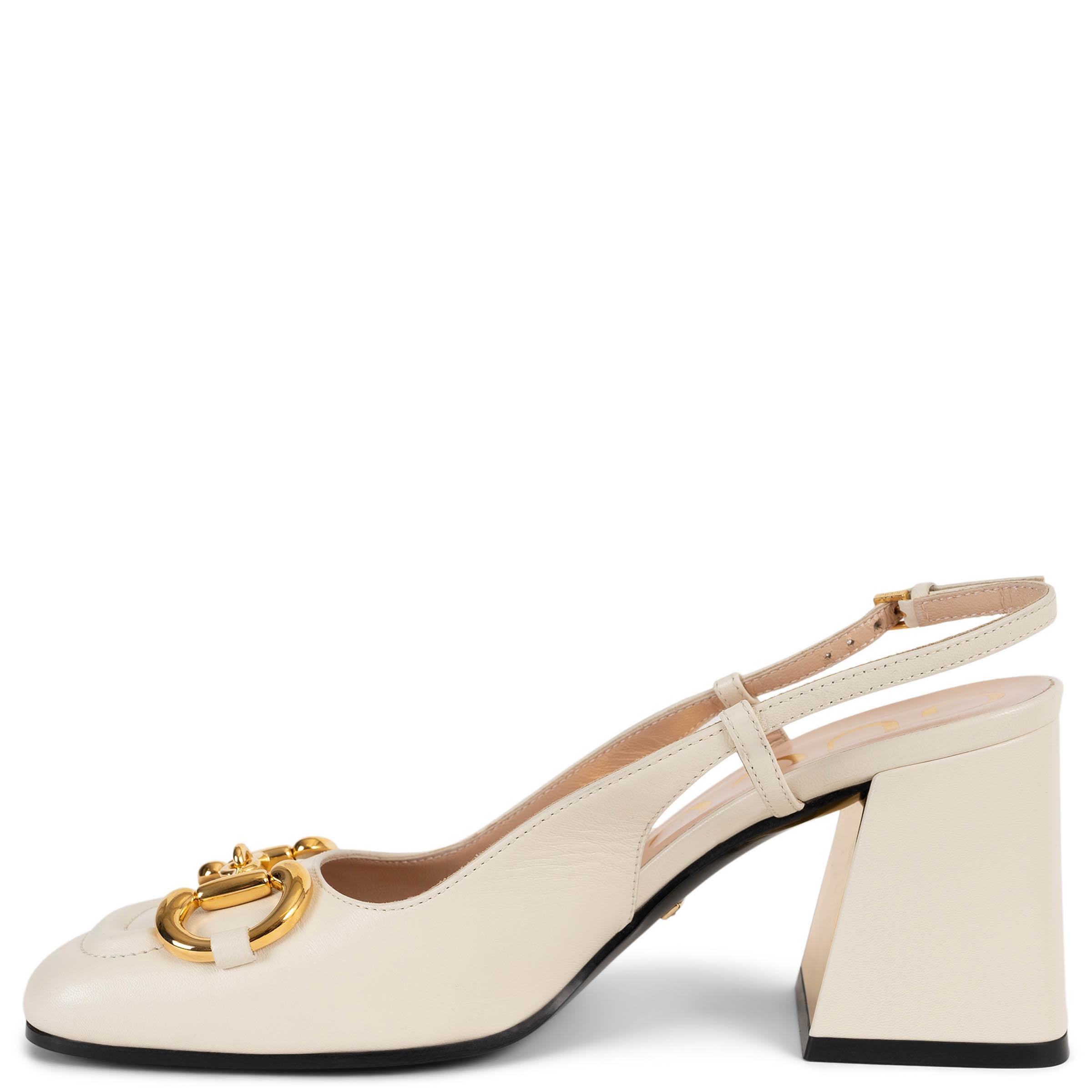 GUCCI Mystic Blanco cuero 2021 BABY Zapatos Slingbacks 36 en Excelente estado para la venta en Zürich, CH