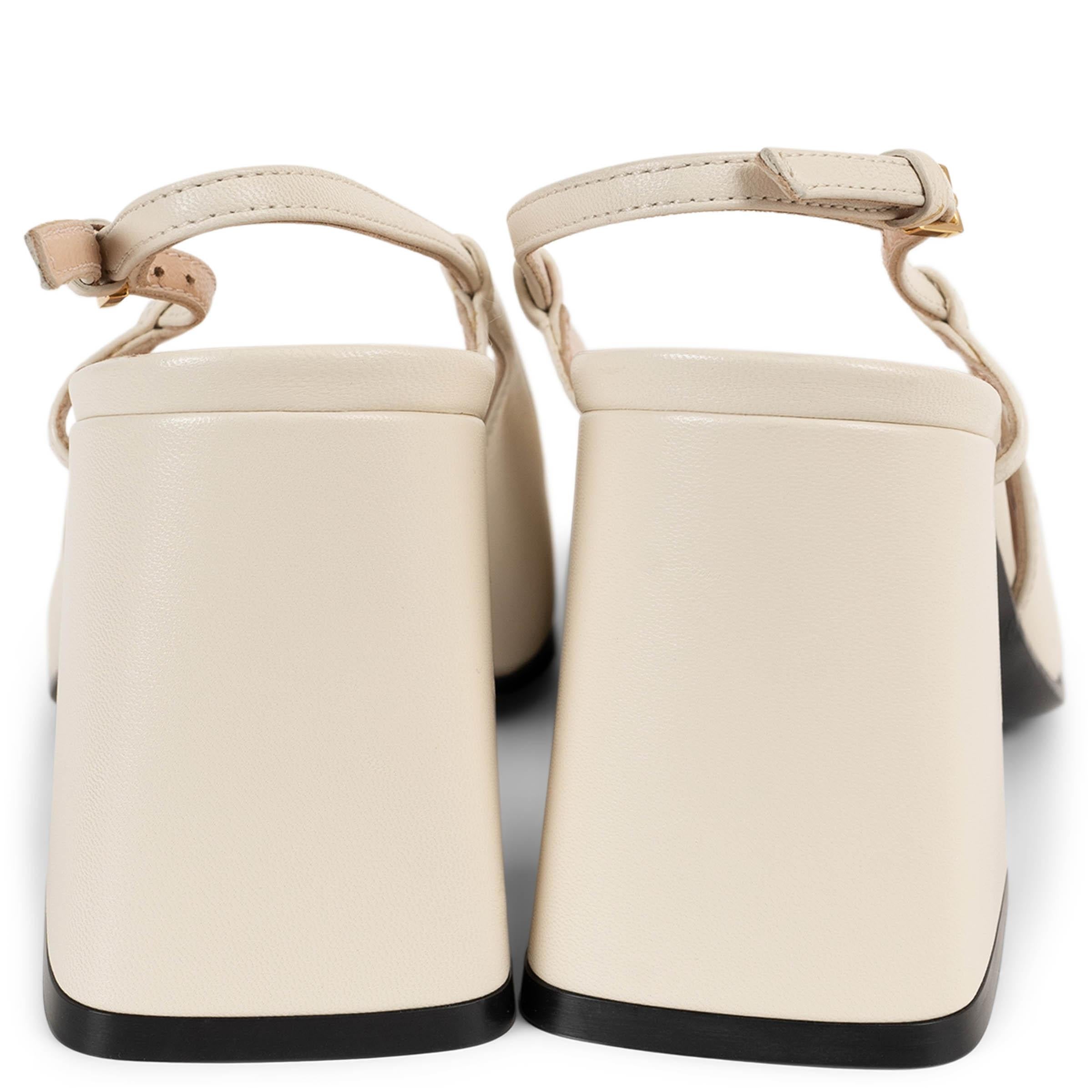 De las mujeres GUCCI Mystic Blanco cuero 2021 BABY Zapatos Slingbacks 36 en venta