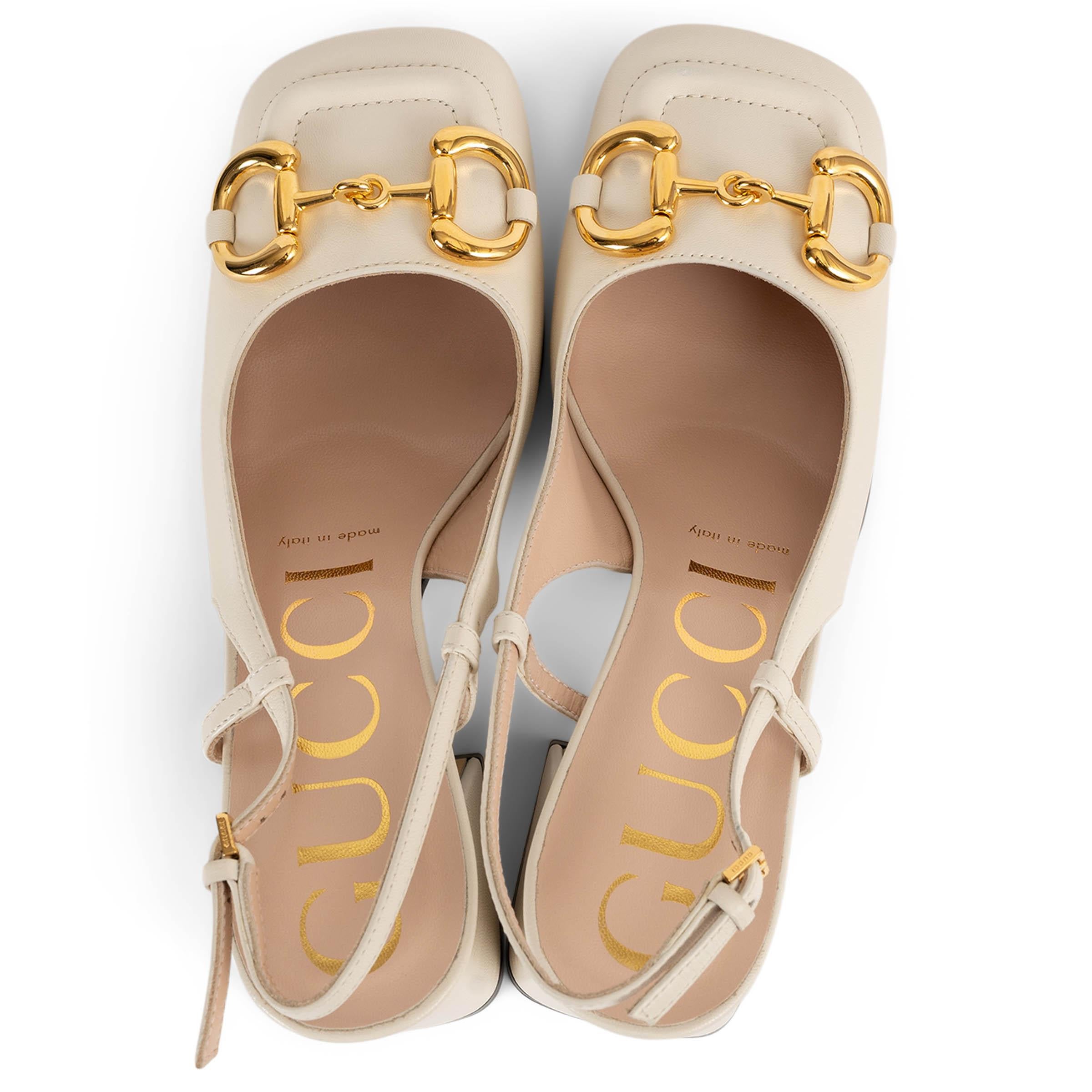GUCCI Mystic Blanco cuero 2021 BABY Zapatos Slingbacks 36 en venta 1