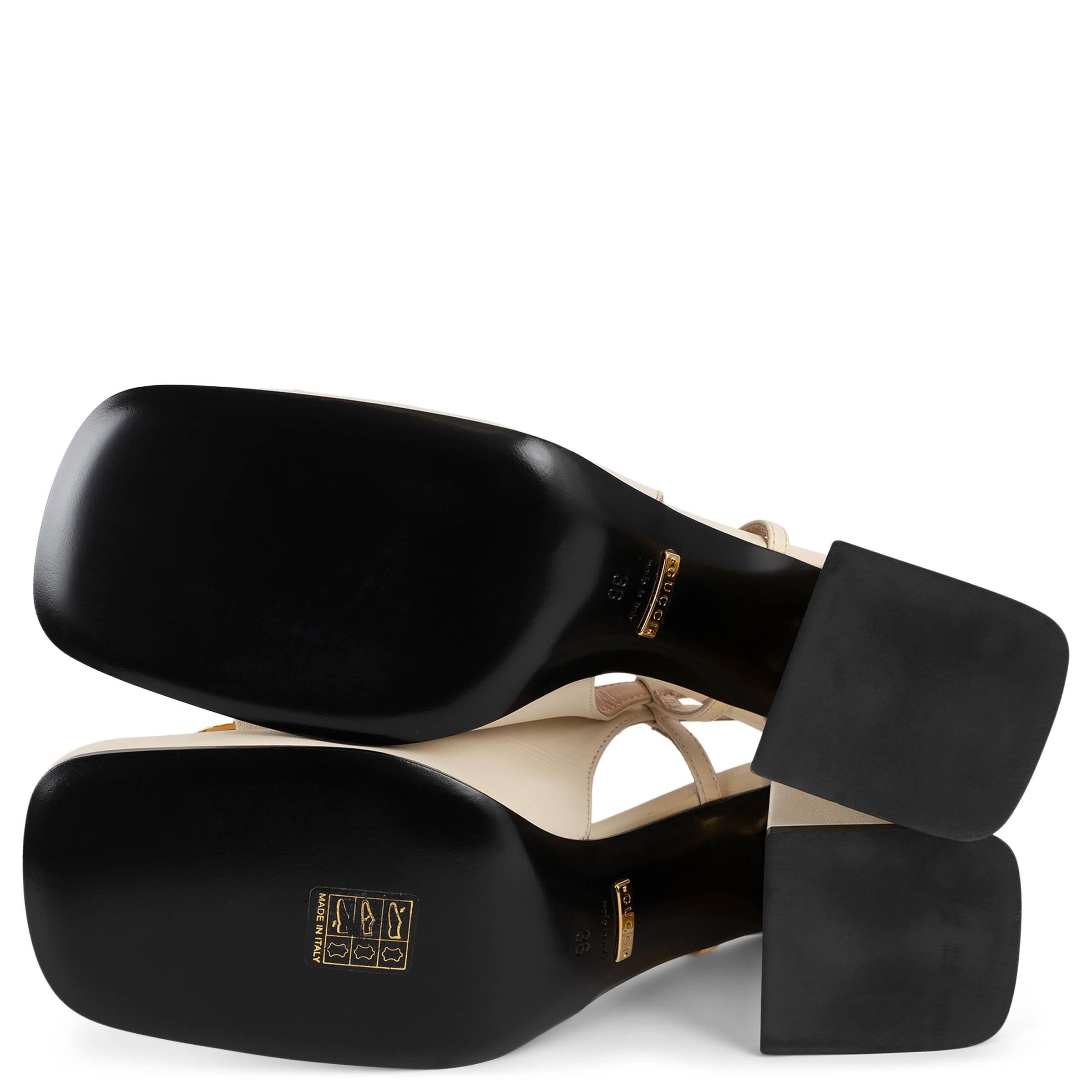 GUCCI Mystic Blanco cuero 2021 BABY Zapatos Slingbacks 36 en venta 4