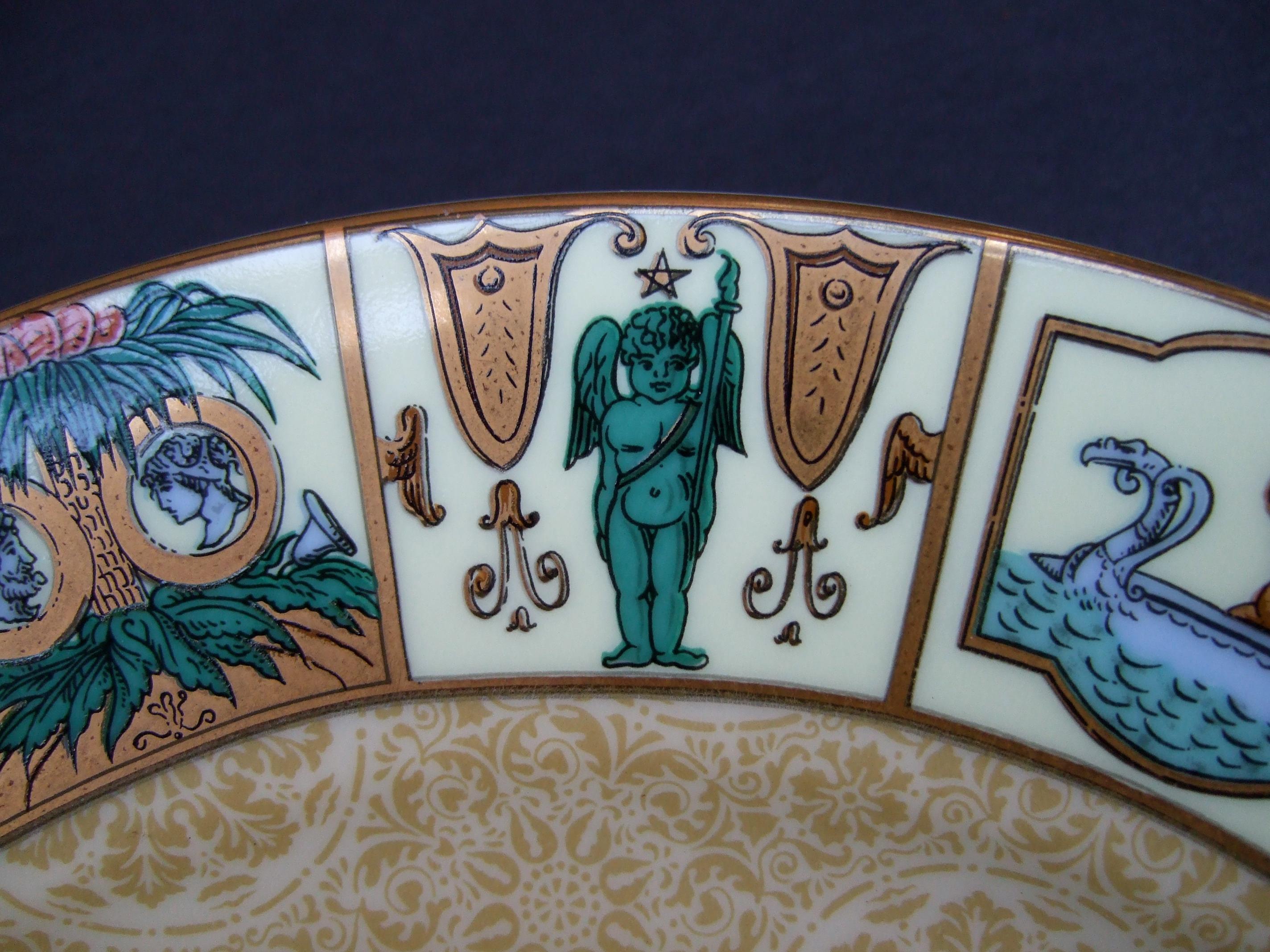 Gucci Mythological Set of Four Desert Plates & Four Porcelain Ceramic Mugs  For Sale 4