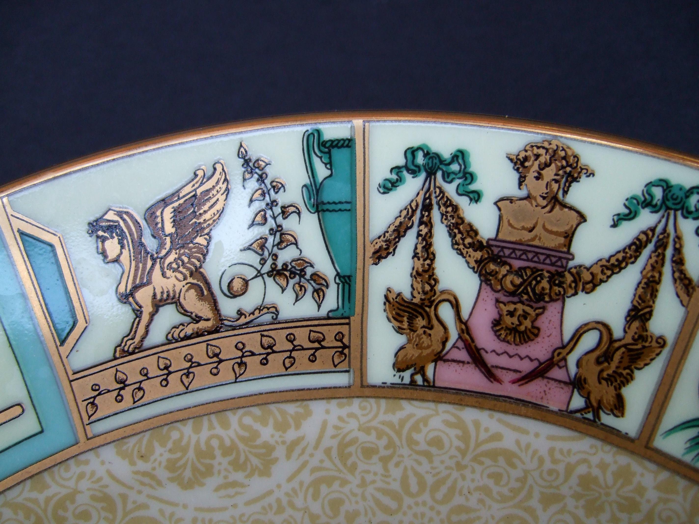 Gucci Mythological Set of Four Desert Plates & Four Porcelain Ceramic Mugs In Good Condition In University City, MO