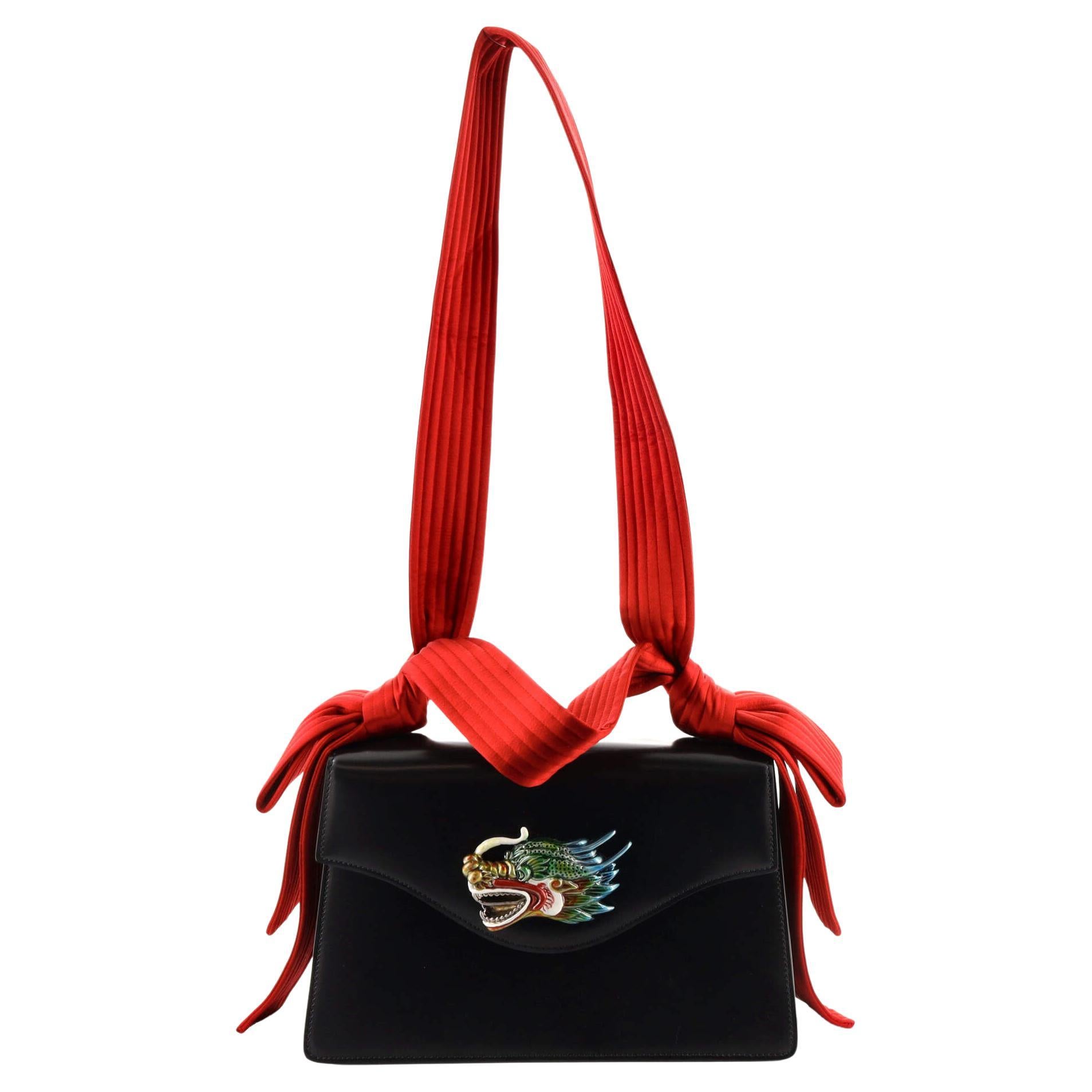Gucci Naga Dragon Shoulder Bag Leather Small