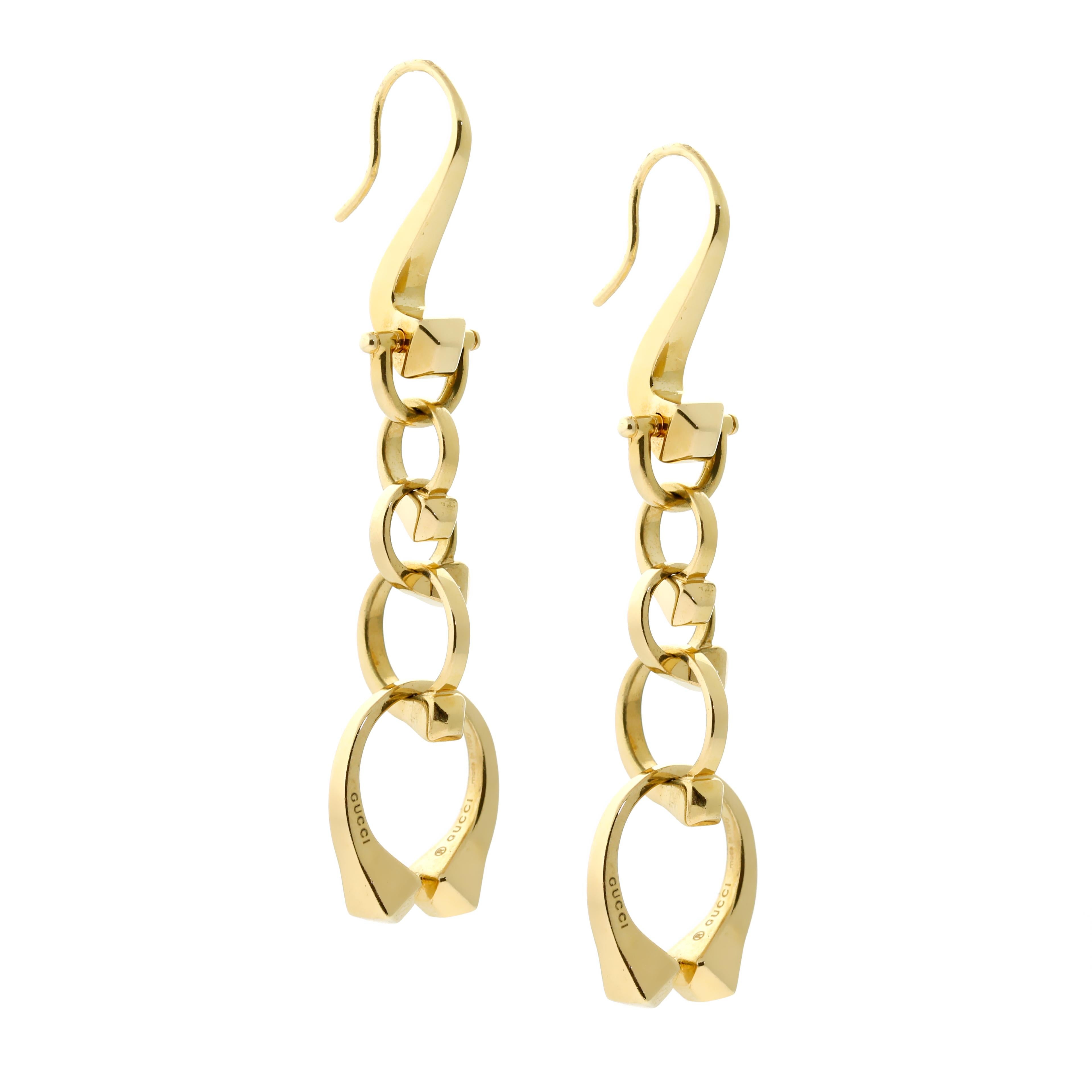 gucci gold drop earrings