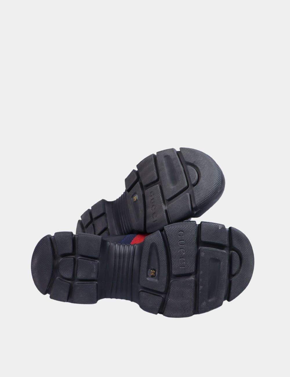 Gucci Nathane Leather Sneakers Size EU 39.5 In Excellent Condition For Sale In Amman, JO