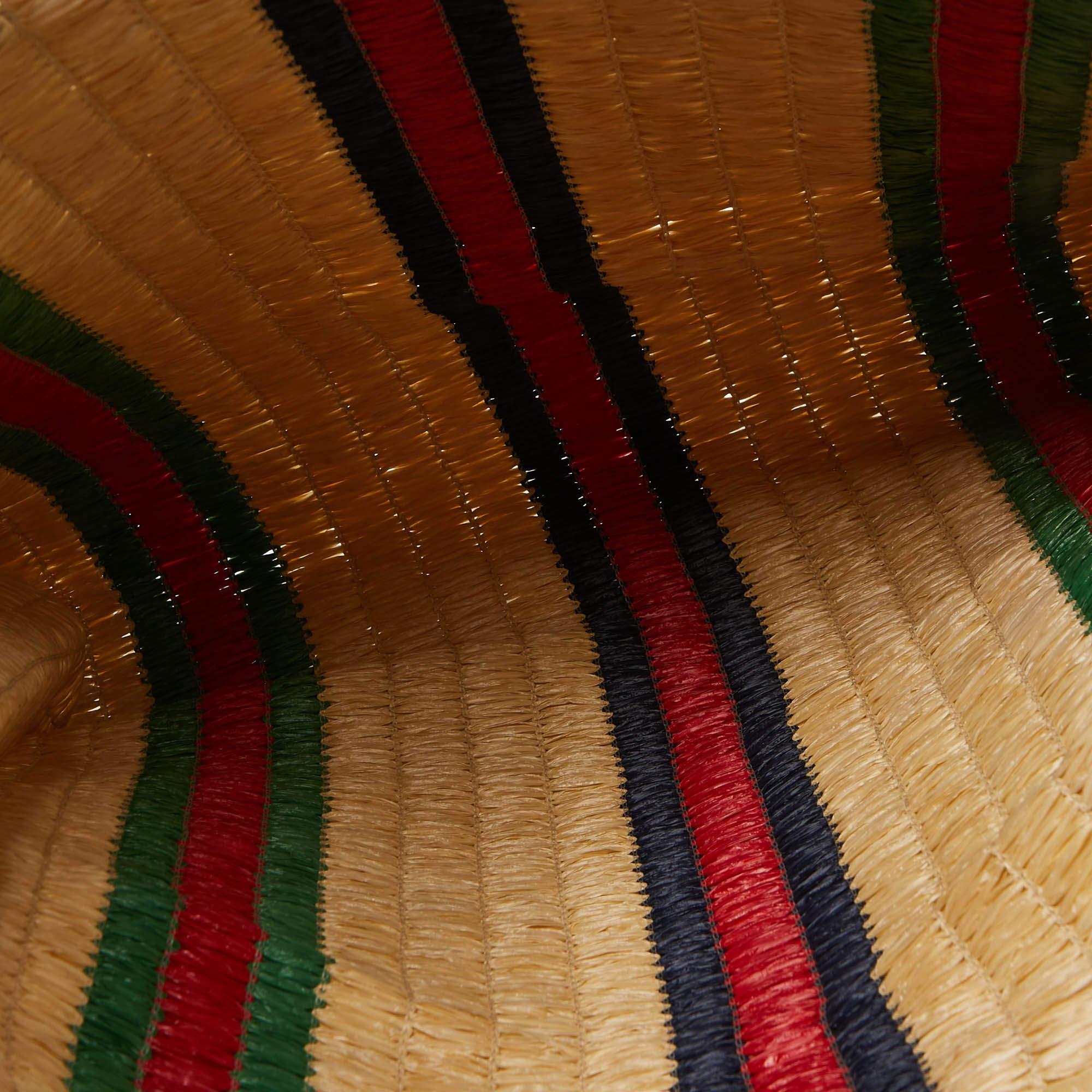 Women's or Men's Gucci Natural/Multicolor Woven Straw Cestino Tote