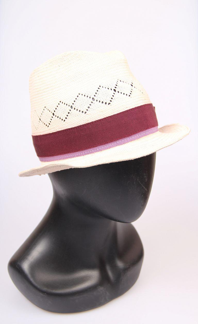 Gucci Naturstroh Fedora Hut mit Band und Schleife Medium im Angebot 4